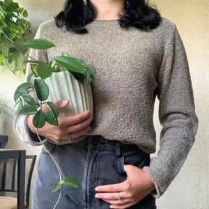 Columbia Knit Sweater Beige Small